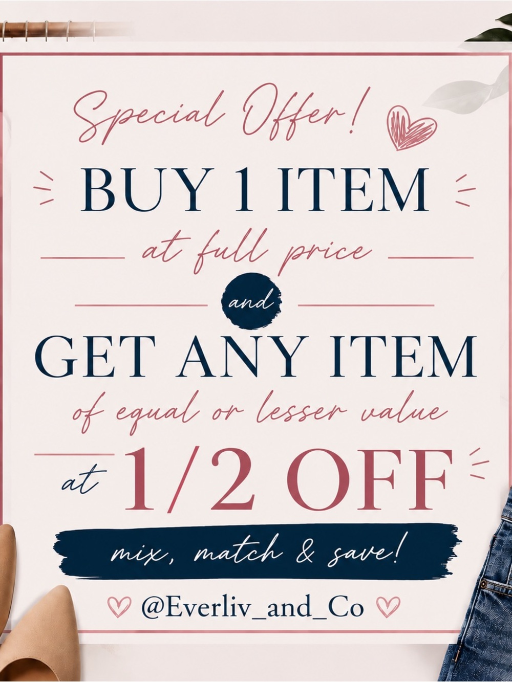 SPECIAL CLOSET SALE!